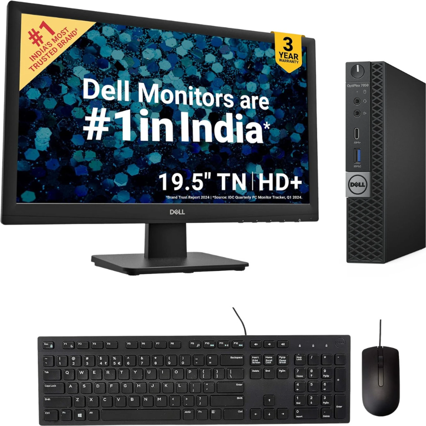 1-refurb-optiplex-3050-5050-7050-tiny-core-i5-7th-gen-8gb-ram-original-imahkhhbtrggxczr DELL Core i5 (7th Gen) (8 GB / 256 GB / Windows 10) Assembled Desktop Computer (20 inch Display) - Image 1