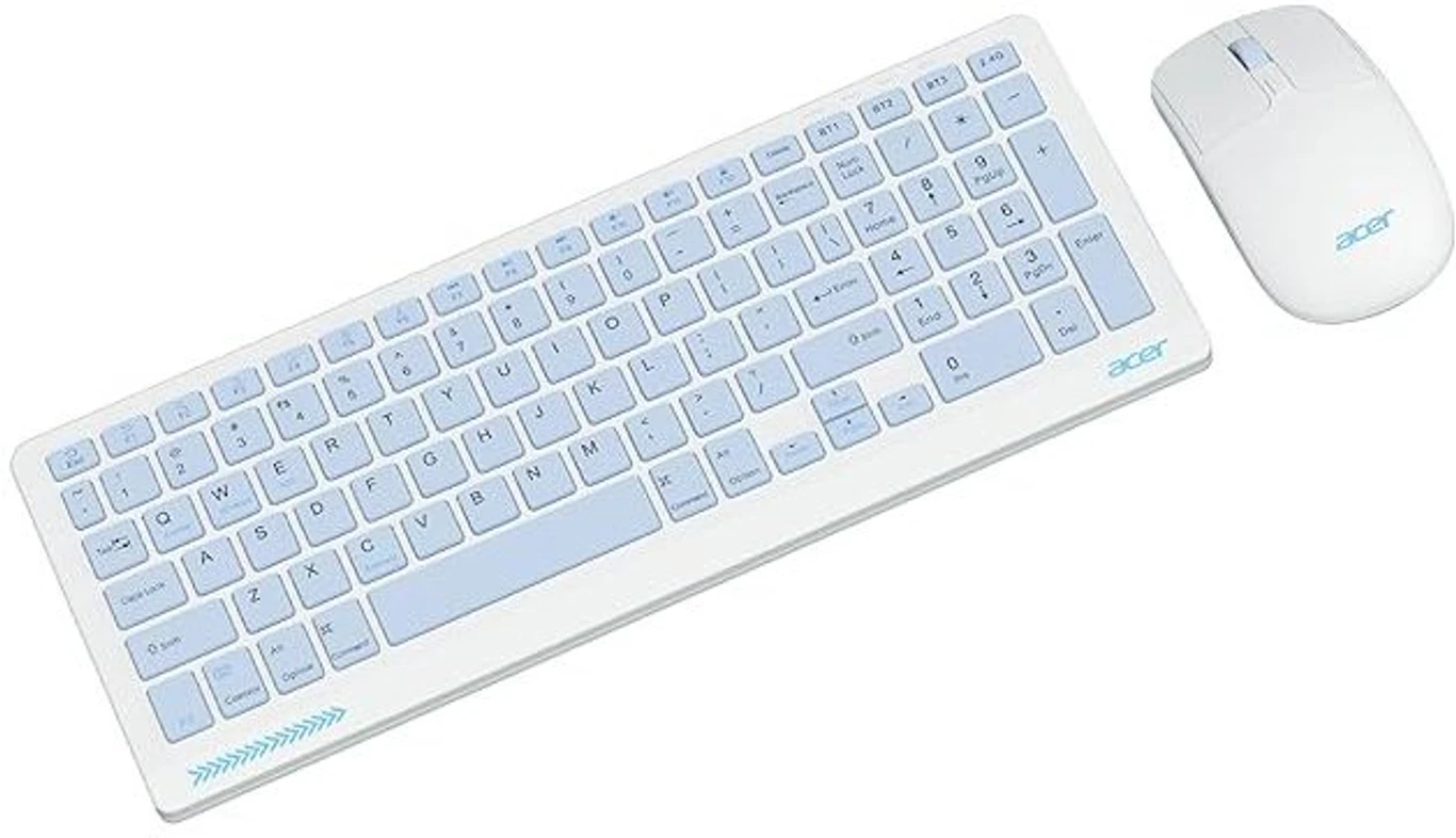 zenkeys-duo-wireless-keyboard-mouse-combo-2-4-ghz-acer-original-imahggf2ywg2a4vf Acer ZenKeys Duo Combo Set Designed for Gaming (White) - Image 1